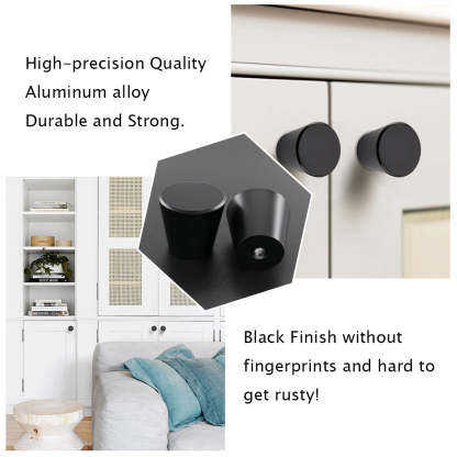 12 Pack Flat Black Dresser Drawer Knobs Cone Shape, 1 12 Pack Flat Black Dresser Drawer Knobs Cone Shape, 1