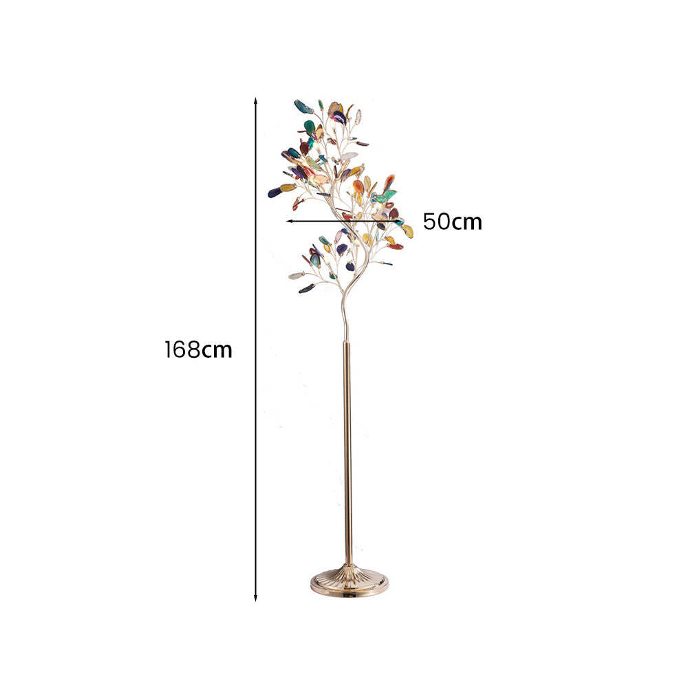 Modern Luxury Agate Tree Branch Floor lamp -Homdiy