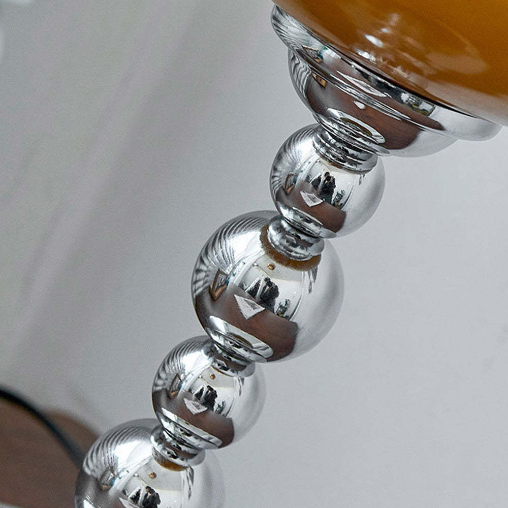 Vintage Bauhaus Yellow & White Glass Table Lamp -Homdiy