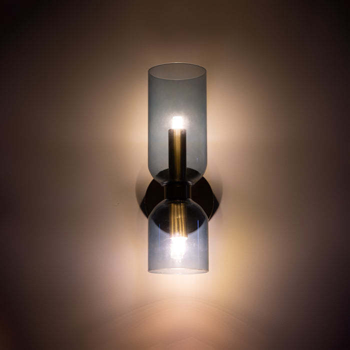 Decoration Double Head Glass Wall Lamp LED Sconce for Bedroom -Homdiy