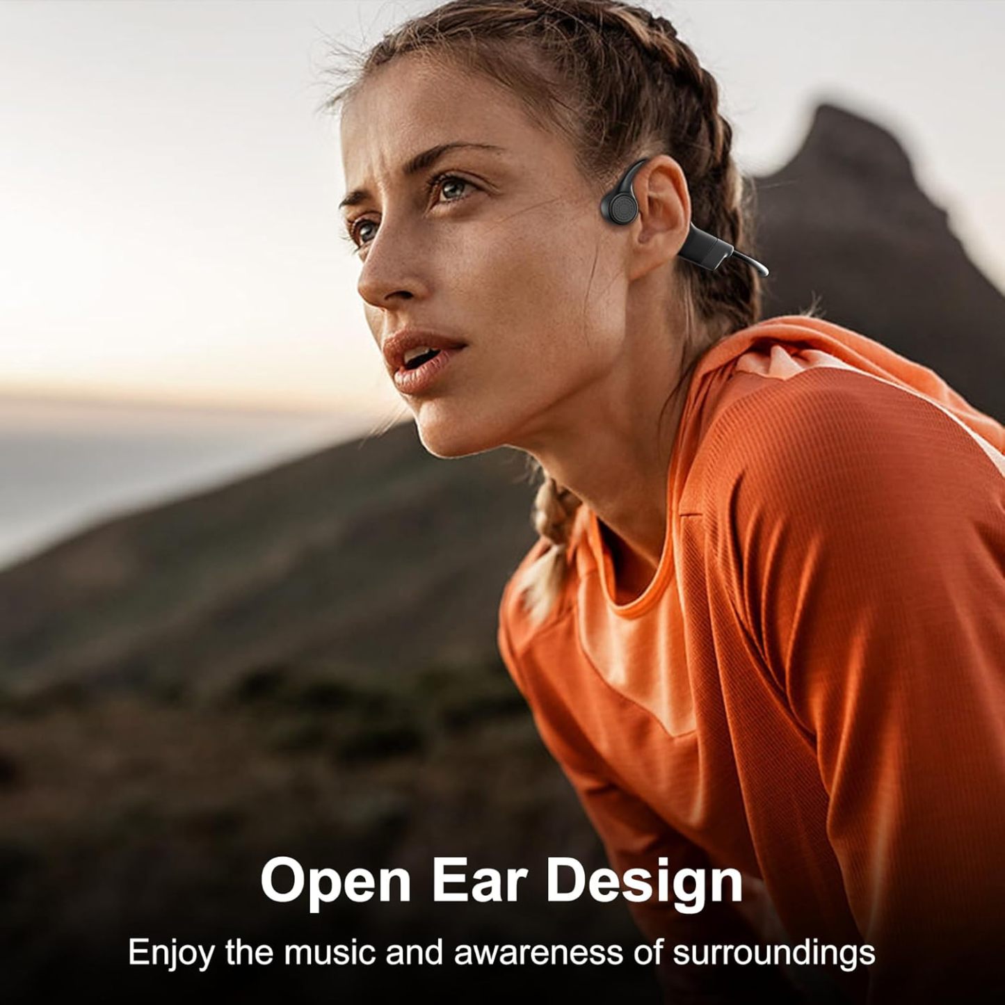 Sluchátka pro kostní vedení, otevřená bezdrátová sportovní sluchátka Bluetooth 5.3