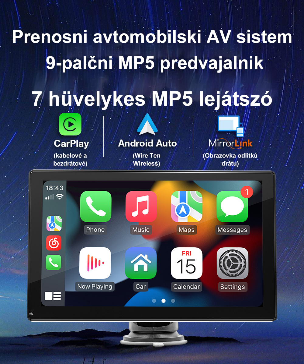 【80% snížení ceny】Stažitelné audio a video systémy do auta