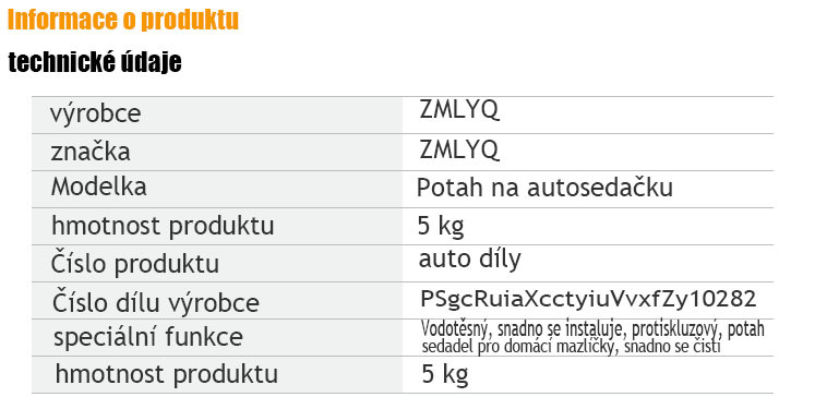 Autosedačka ZMLYQ, 5 míst, špičková zakázková voděodolná/kůže prodyšná
