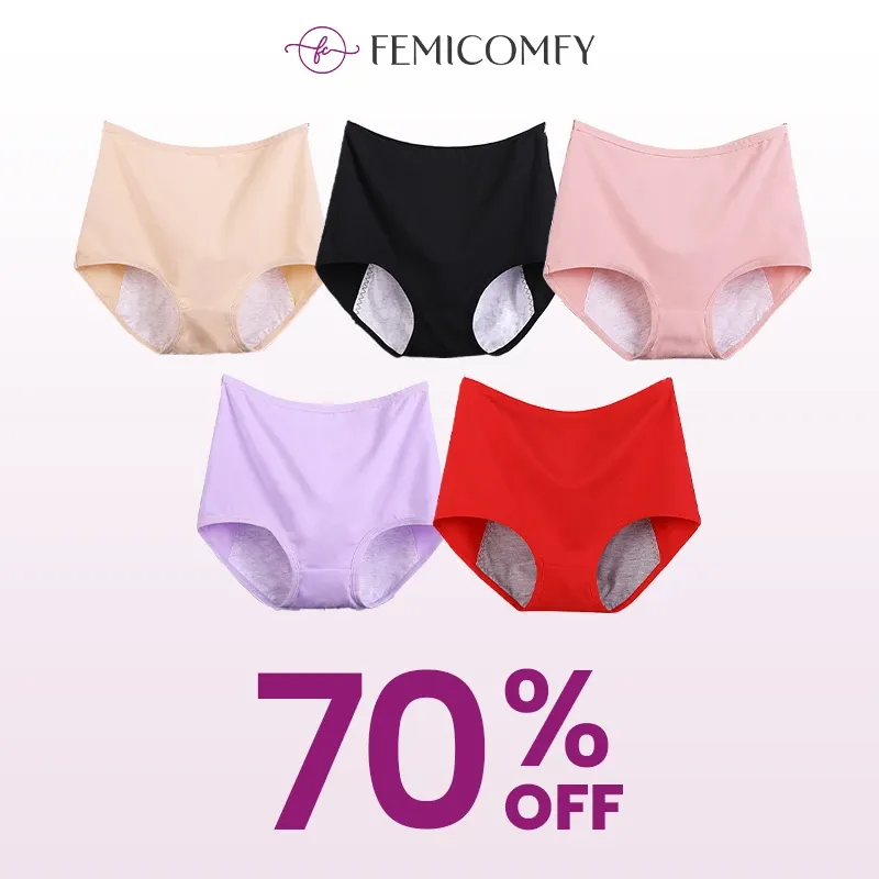 🔥[HOT SALE 49% OFF]Bavlněné antibakteriální a nepromokavé kalhotky s vysokým pasem