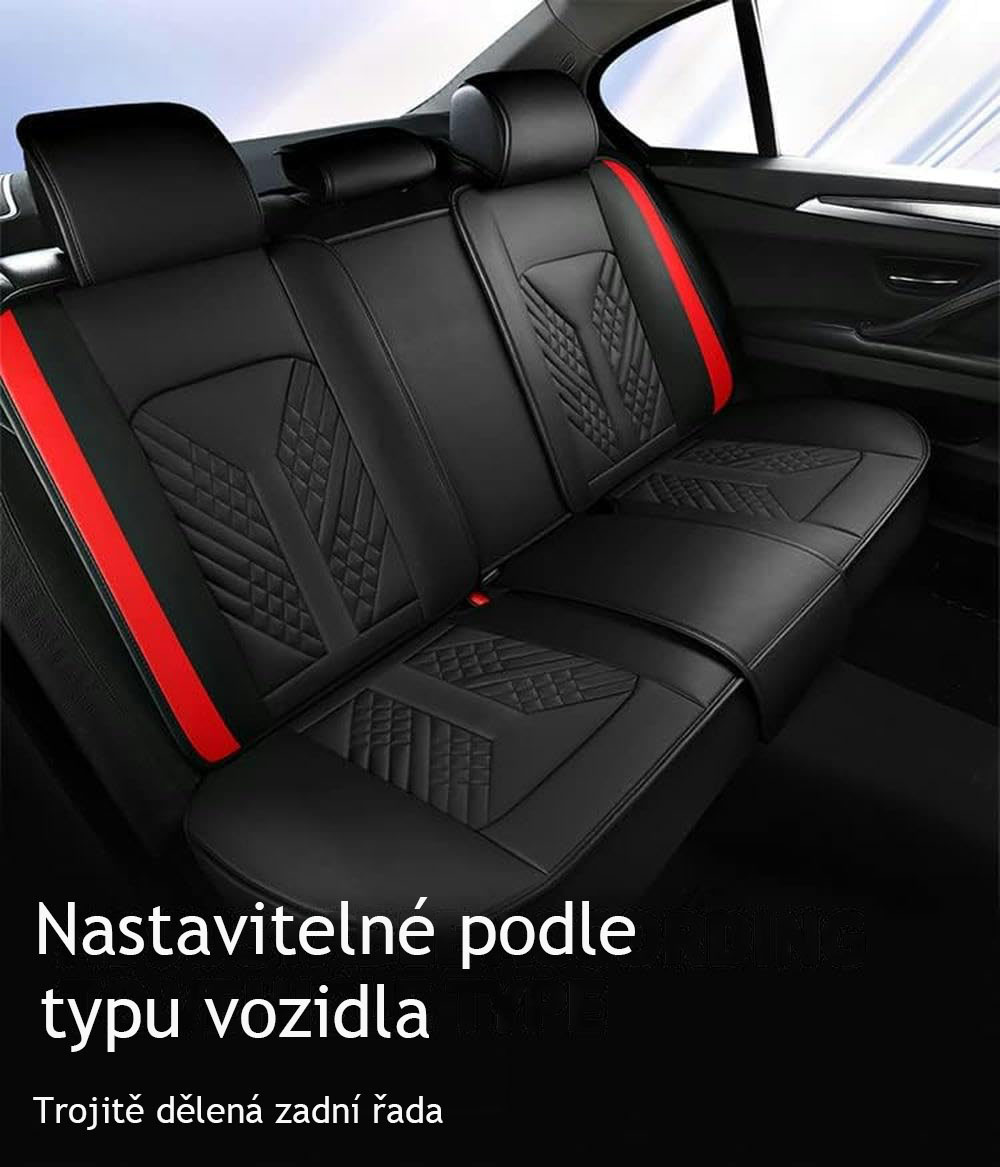Autosedačka ZMLYQ, 5 míst, špičková zakázková voděodolná/kůže prodyšná