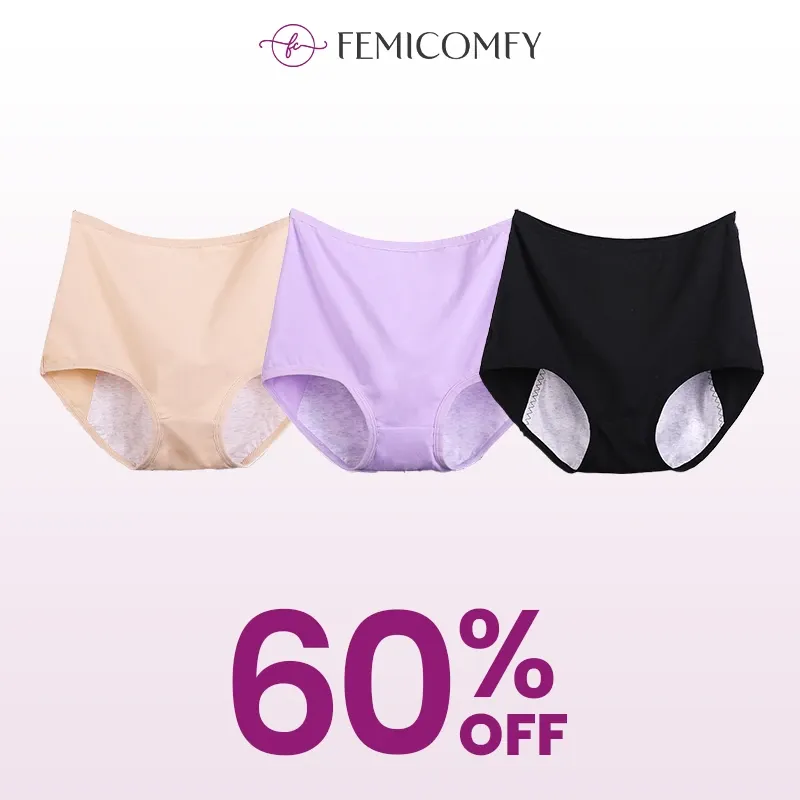 🔥[HOT SALE 49% OFF]Bavlněné antibakteriální a nepromokavé kalhotky s vysokým pasem