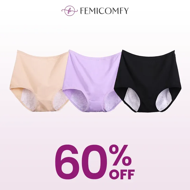 🔥[HOT SALE 49% OFF]Bavlněné antibakteriální a nepromokavé kalhotky s vysokým pasem
