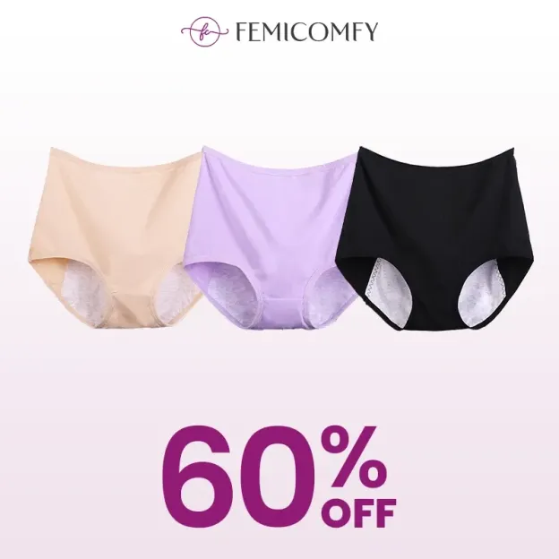 🔥[HOT SALE 49% OFF]Bavlněné antibakteriální a nepromokavé kalhotky s vysokým pasem