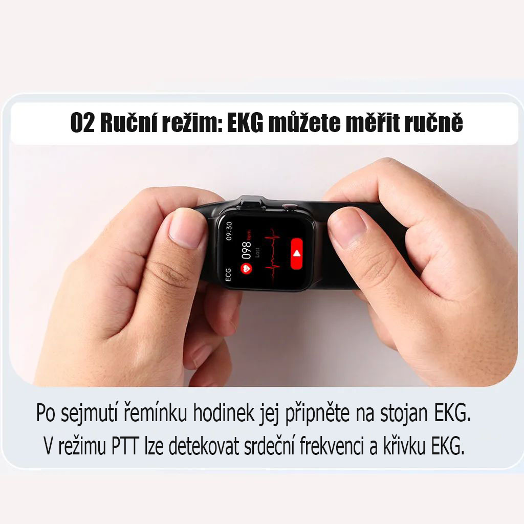 Chytré hodinky, komplexní sledování zdravotního stavu, glukóza v krvi, EKG, personalizovaný ciferník, hodinky BT5.1, chytré hodinky, sportovní, vodotěsné, monitor srdečního tepu, monitor glukózy
