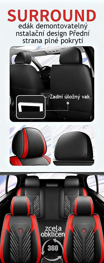 Autosedačka ZMLYQ, 5 míst, špičková zakázková voděodolná/kůže prodyšná