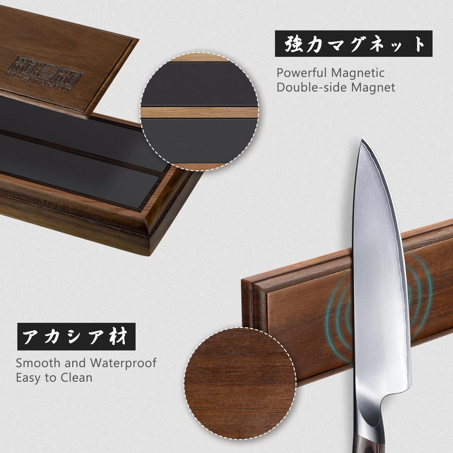 HOSHANHO Knife Set with Magnetic Knife Holder, 6 Pieces Japanese German High Carbon Steel Kitchen Knife Set, Ultra Sharp Professional Chef Knives Sets