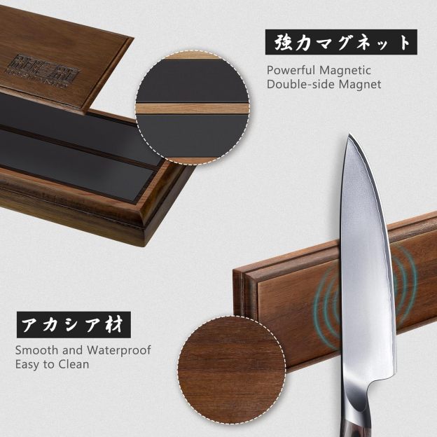 HOSHANHO Knife Set with Magnetic Knife Holder, 6 Pieces Japanese German High Carbon Steel Kitchen Knife Set, Ultra Sharp Professional Chef Knives Sets