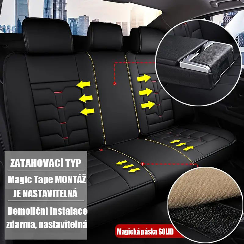 Autopotahy AOMSAZTO Kompletní sada 5 sedadel přizpůsobených pro rok 2024 High-End: Potahy autosedaček z umělé kůže Kompatibilní s airbagy Měkké Pohodlné Odolné Prodyšné Vodotěsné