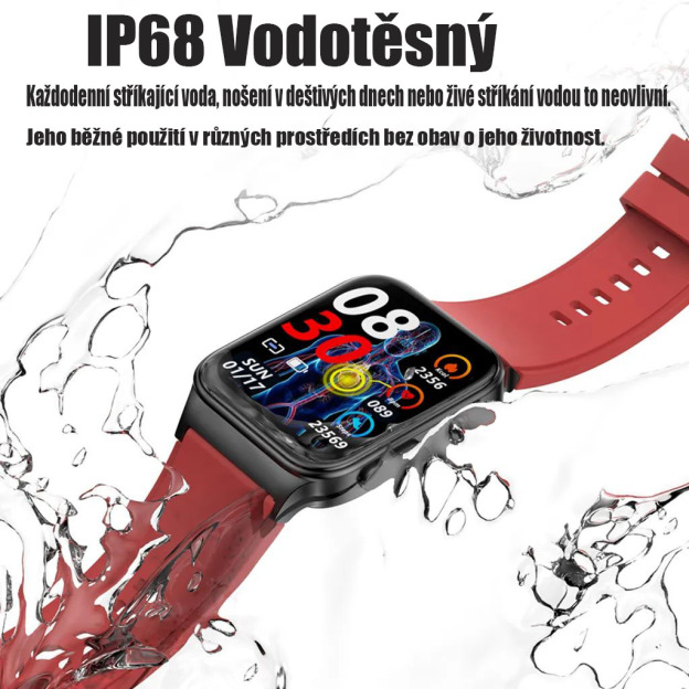 Chytré hodinky, komplexní sledování zdravotního stavu, glukóza v krvi, EKG, personalizovaný ciferník, hodinky BT5.1, chytré hodinky, sportovní, vodotěsné, monitor srdečního tepu, monitor glukózy