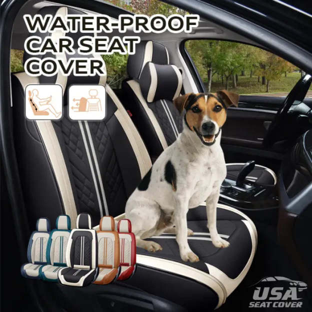 US Zetas 2023 Full SetUniversal BreathableWaterproof VehicleLeather Cover forCars, SUV, Pick-upTruck
