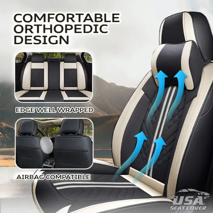 US Zetas 2023 Full SetUniversal BreathableWaterproof VehicleLeather Cover forCars, SUV, Pick-upTruck