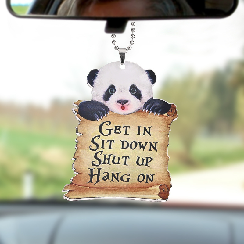 Adorable Panda Car Charm - Perfect for Rearview Mirrors, Seats, and Windows!