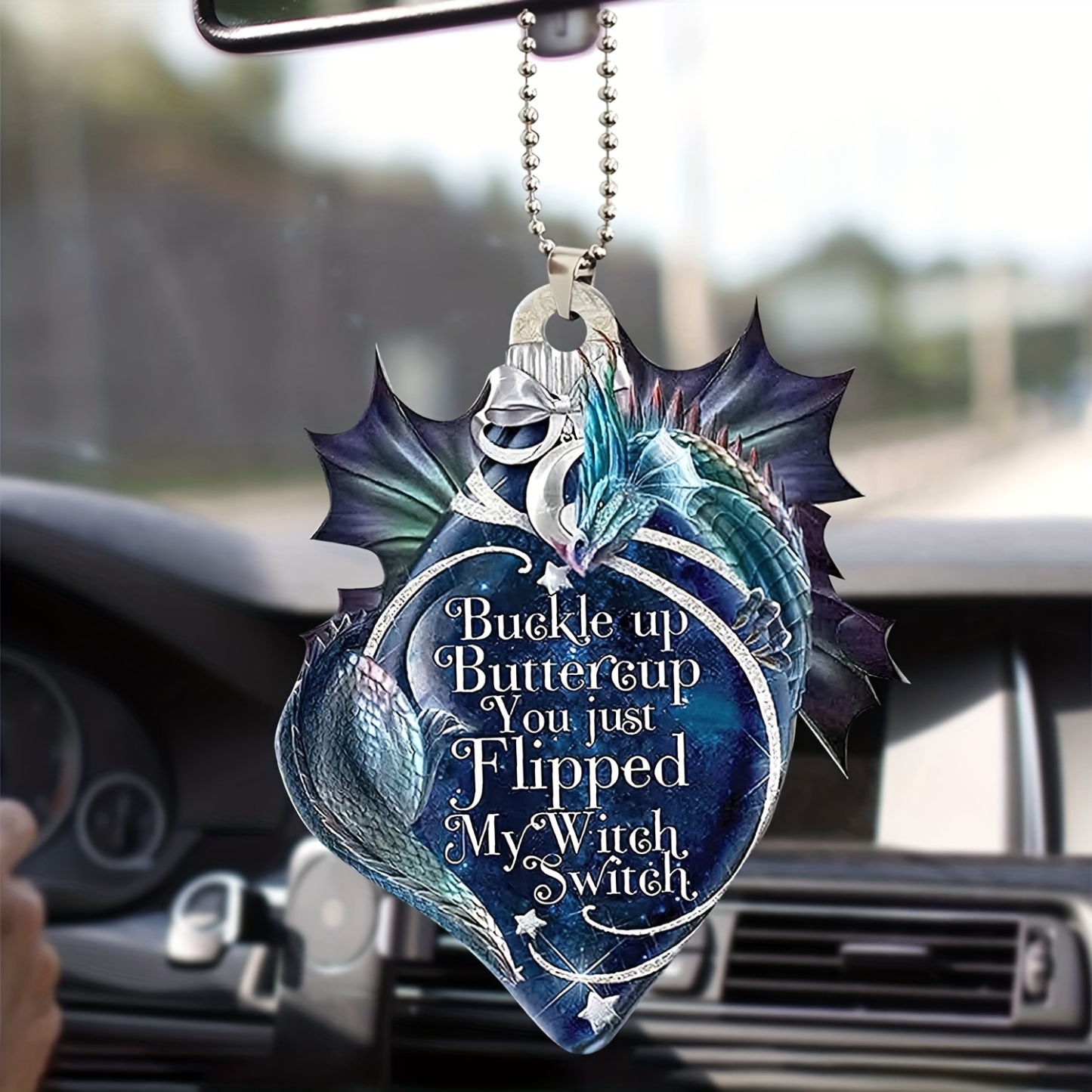 1pc Letter Dragon Car Interior Pendant, Car Keychain, Home Interior Pendant, Holiday Decoration Keychain Hanging Pendant, Home Decoration