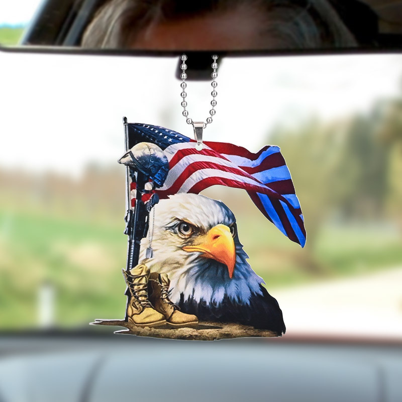 American Flag Eagle Pendant
