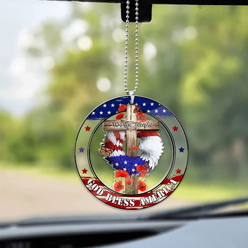 Jesus Cross Eagle Circular Pendant