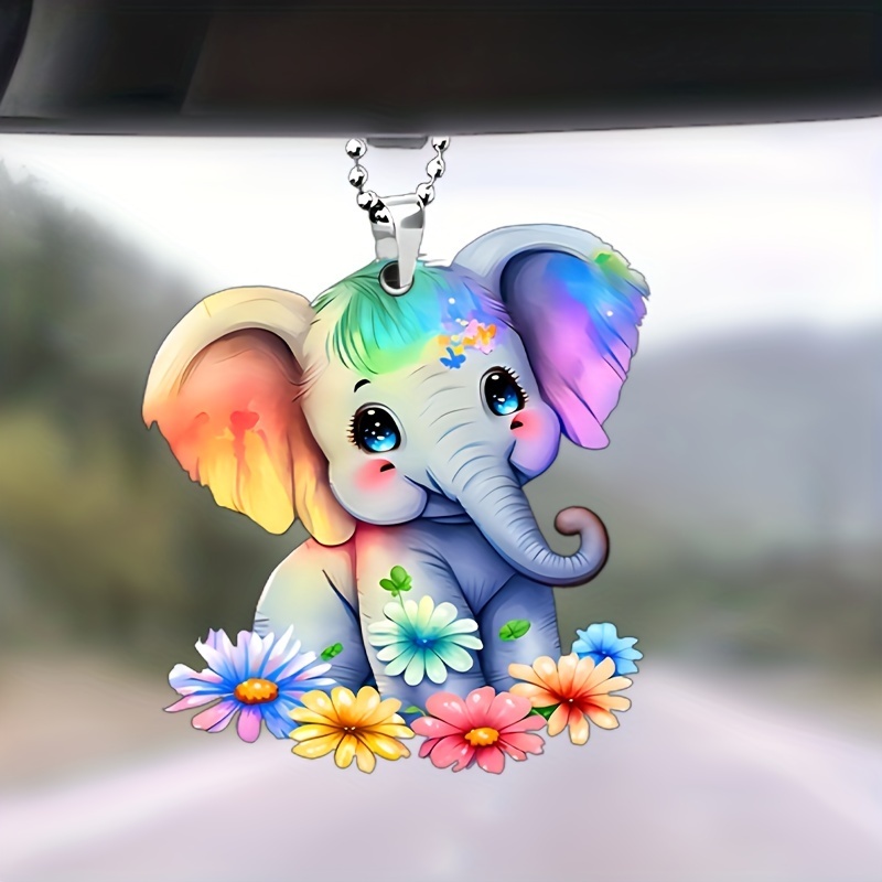 Rainbow Elephant Pendant