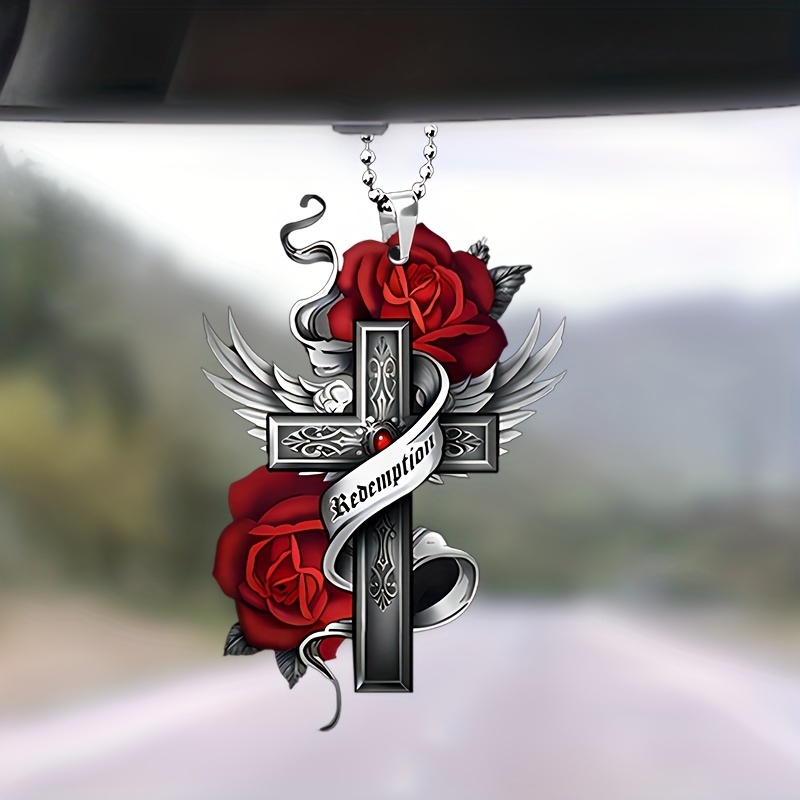 Flying Wing Rose Flower Pendant
