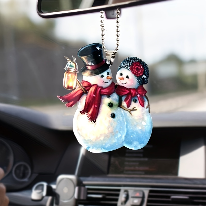 Christmas Snowman Couple Pendant