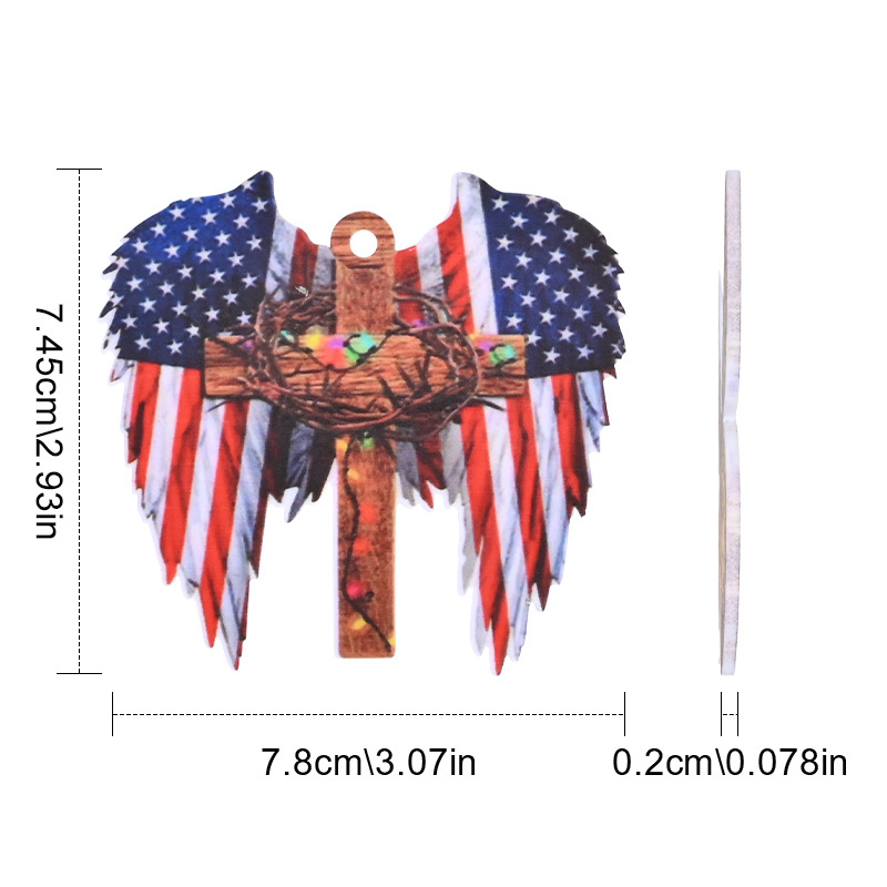 Show Your Patriotism - Creative American Flag Wing Shaped Hanging Ornament for Car, Home & More!