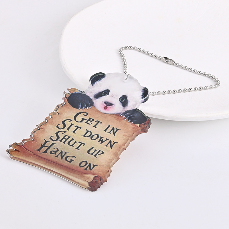 Adorable Panda Car Charm - Perfect for Rearview Mirrors, Seats, and Windows!