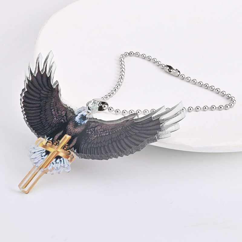 American Eagle Car Pendant - Christian Cross Interior Rearview Mirror Decoration for Your Car and Home!