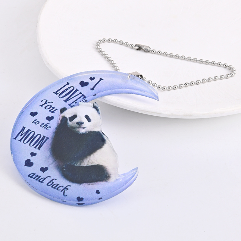 Panda Moon Car Hanging Decoration - Add Charm to Your Rear View Mirror & Windows!