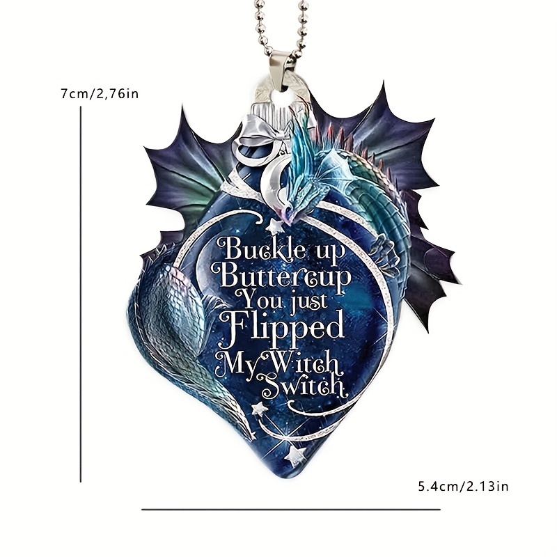 1pc Letter Dragon Car Interior Pendant, Car Keychain, Home Interior Pendant, Holiday Decoration Keychain Hanging Pendant, Home Decoration