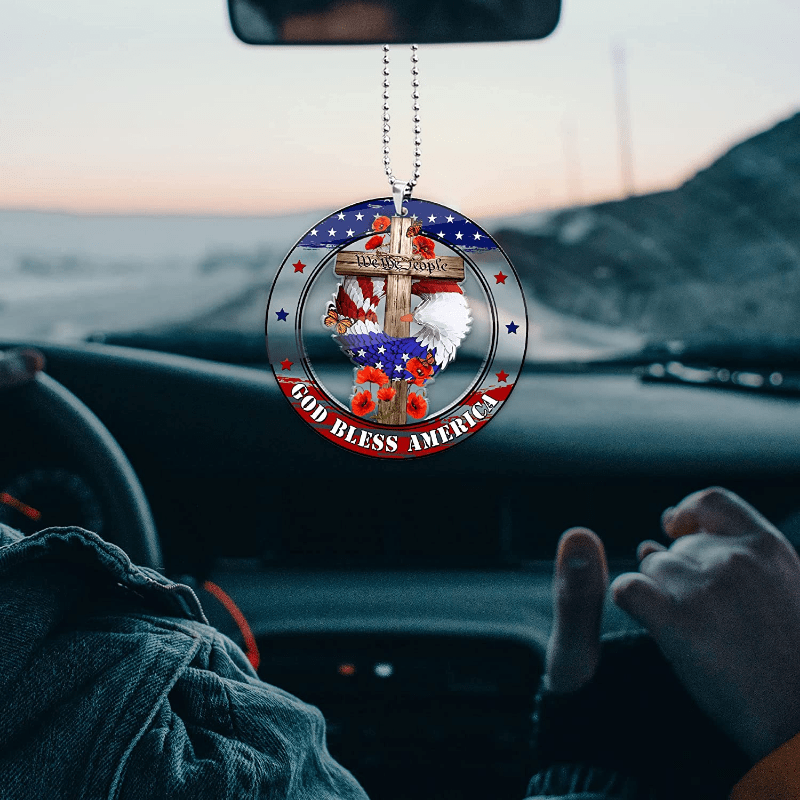 Jesus Cross Eagle Circular Pendant