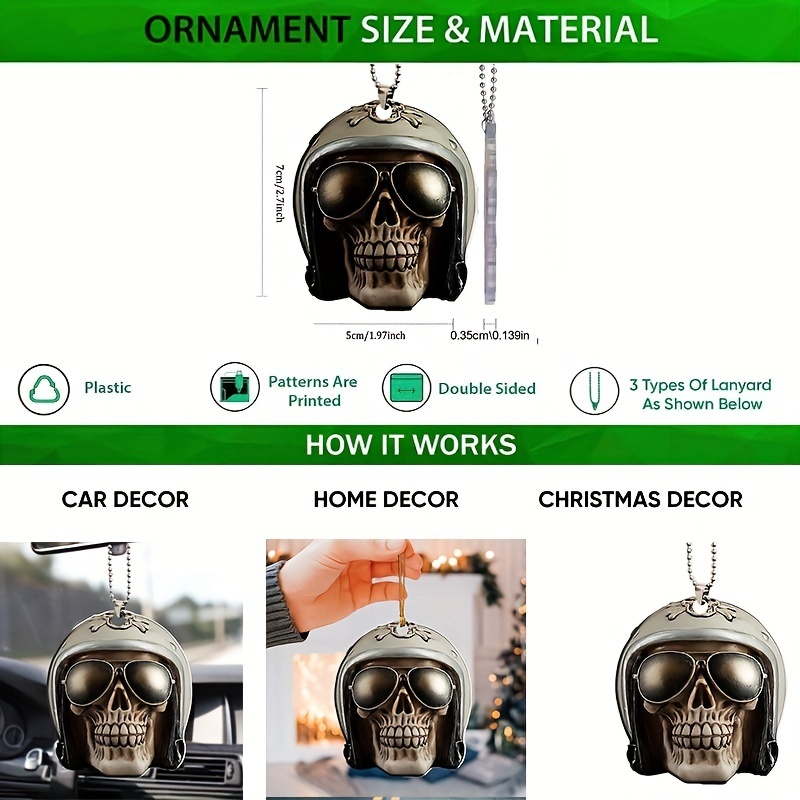 Skull Head Sunglasses Cool Pendant