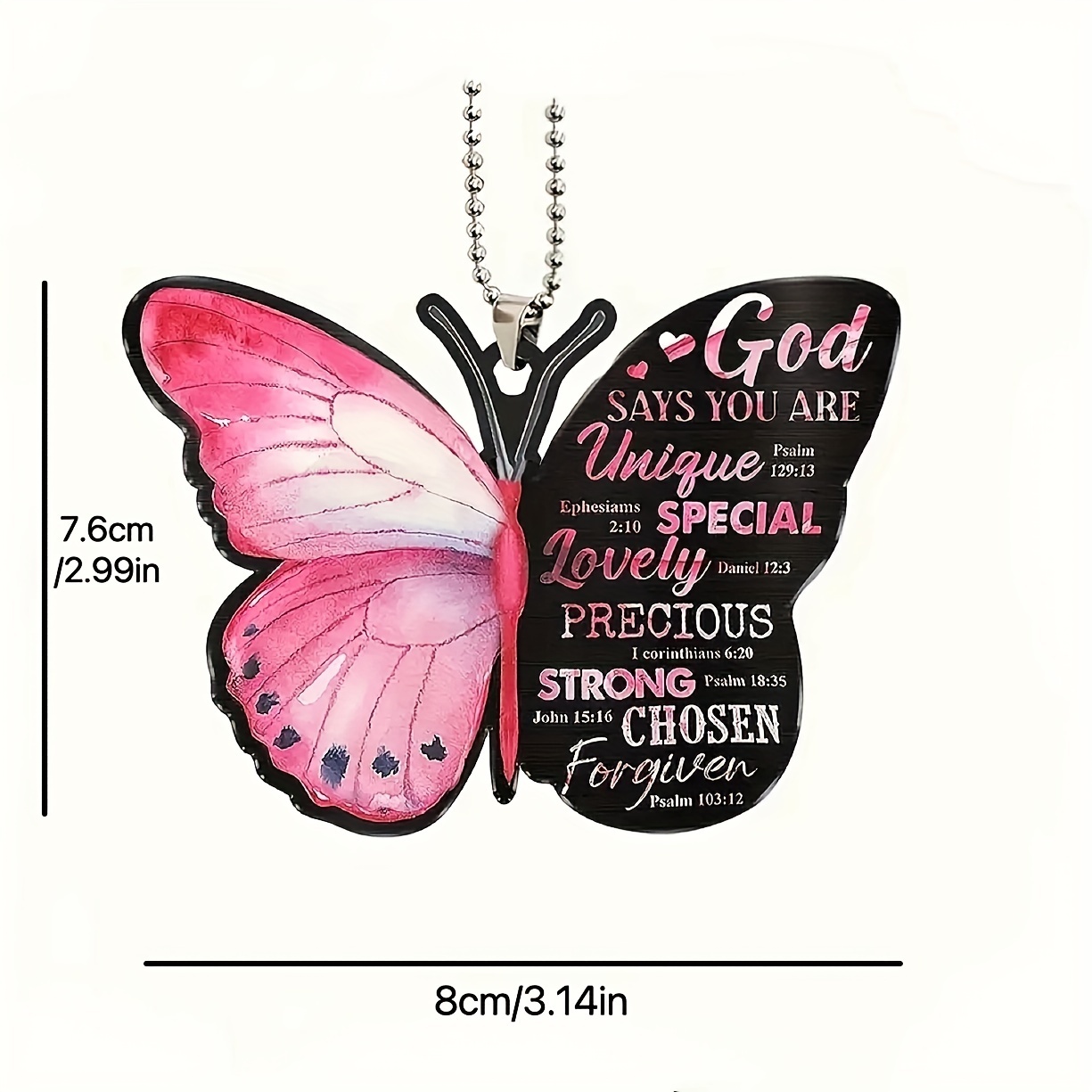 Pink Butterfly Pendant