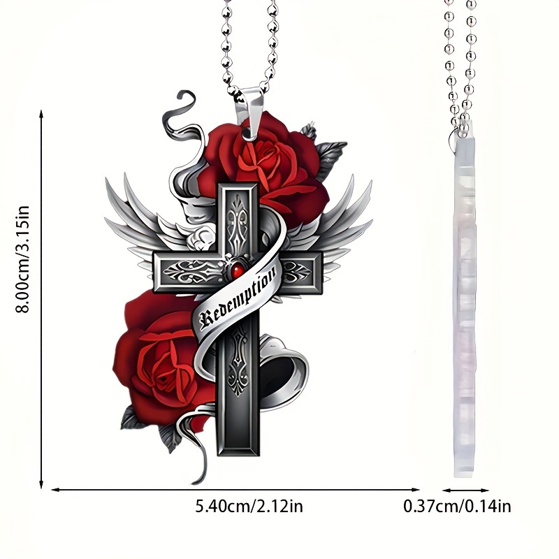Flying Wing Rose Flower Pendant