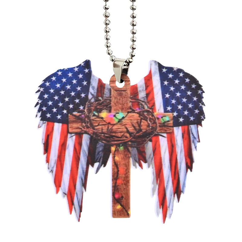 Show Your Patriotism - Creative American Flag Wing Shaped Hanging Ornament for Car, Home & More!