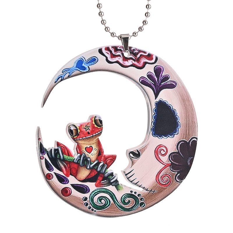 Frog Moon Tattoo Car Charm - A Unique Animal Keychain Accessory Gift!