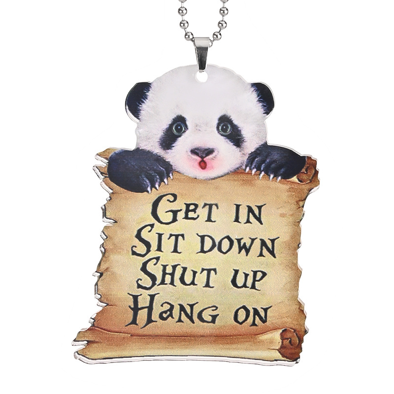 Adorable Panda Car Charm - Perfect for Rearview Mirrors, Seats, and Windows!