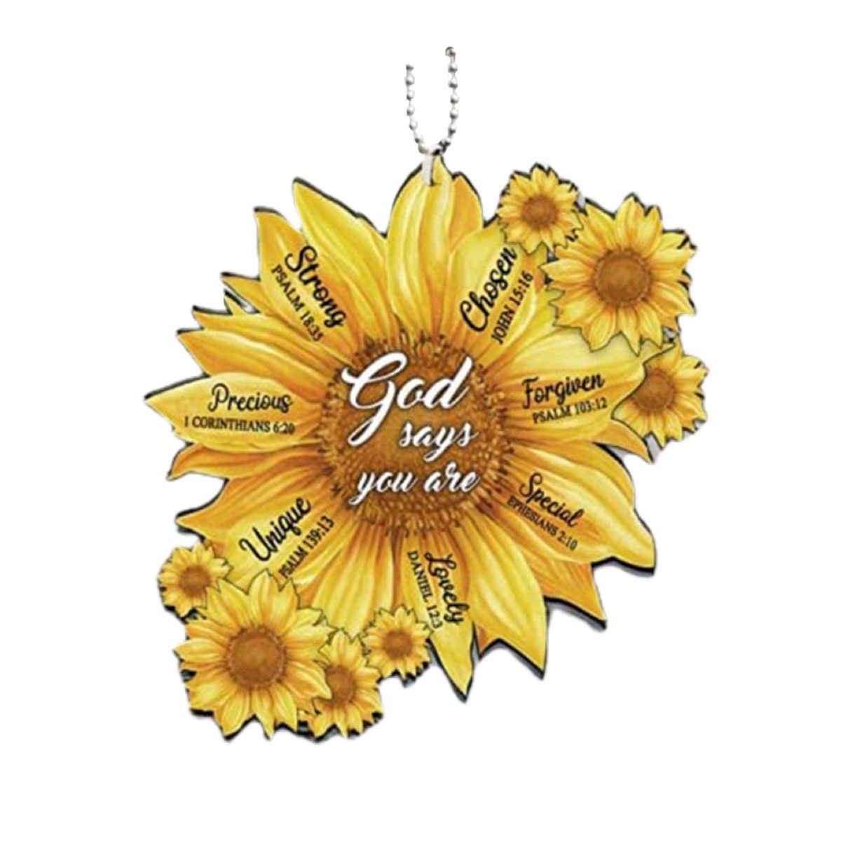 1pc Sunflower Ornament Acrylic Car Ornament Backpack Accessory Holiday Home Decoration