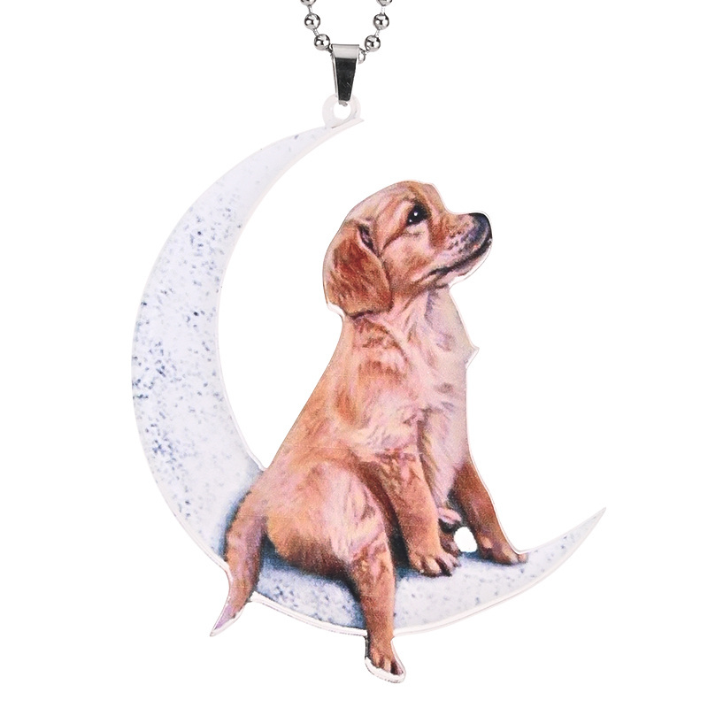 Moon Dog Car Hanging Decorative Ornament Car Pendant Interior Rear View Mirror Charm Accessories Homemade Window Decor Wall Sets Decoration