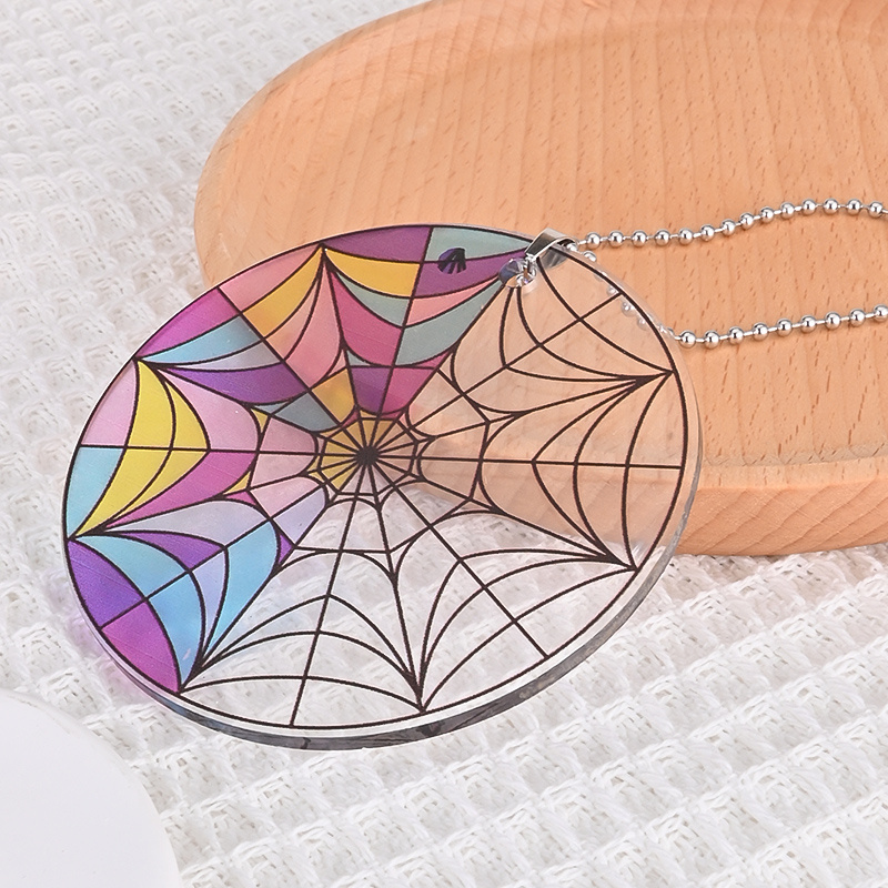 Sparkle and Shine with this Transparent Cobweb Acrylic Pendant - Perfect for Car, Window, and Wall Decoration!