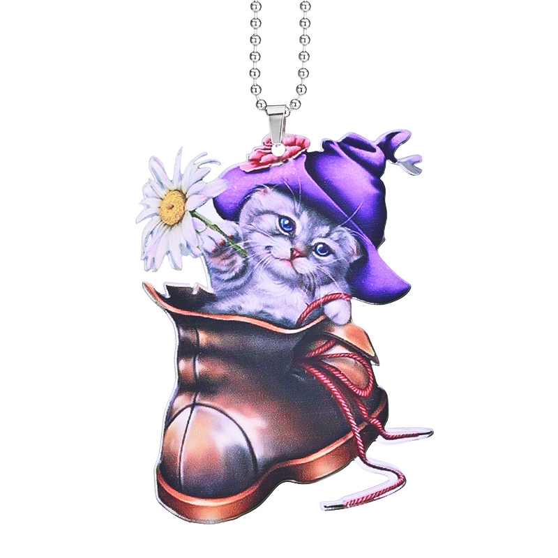 1pc Cat In Boots Hanging Decorations, Car Rearview Mirror Hanging Accessories, Backpack Pendant Home Hanging Decoration, Car Accessories Women