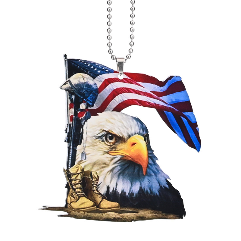 American Flag Eagle Pendant