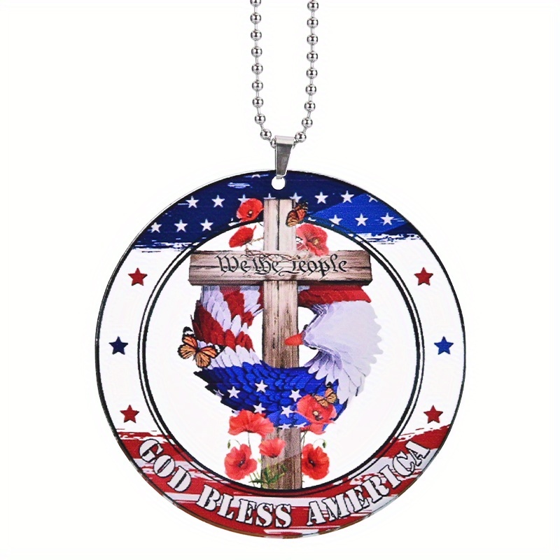 Jesus Cross Eagle Circular Pendant