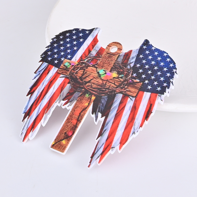 Show Your Patriotism - Creative American Flag Wing Shaped Hanging Ornament for Car, Home & More!