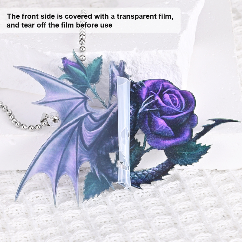 Add a Magical Touch to Your Car with a Purple Flying Dragon Car Pendant!