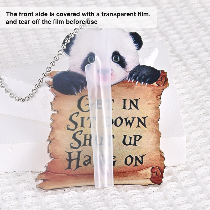 Adorable Panda Car Charm - Perfect for Rearview Mirrors, Seats, and Windows!