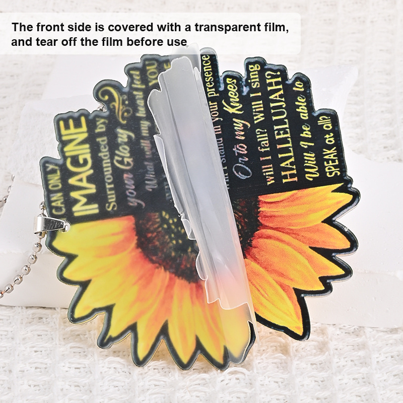 Unique Sunflower Jesus Pendant: Add a Touch of Beauty to Your Car Interior!