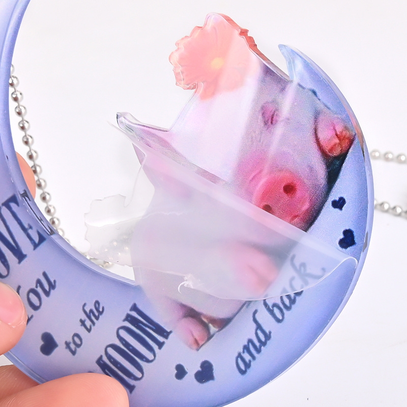 Unique Blue Moon Piggy Pendant - A Perfect Gift for Car Rearview Mirror Accessory Lovers!